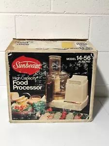 Sunbeam 14-56 14056 Vintage High Capacity Food Processor NEW IN BOX NOS Almond - Picture 1 of 11