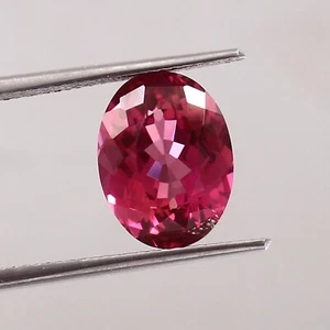 Pink Sapphire Loose Oval Cut Gemstone 12x9mm 6Ct | Jewelry Making - Picture 1 of 11