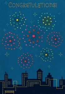 Congratulations On Your Success Big City Skyline Hallmark Greeting Card - Picture 1 of 3