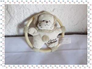 H - Kuscheltier Plüsch Rassel rund Löwe ecru braun Tiamo - Bild 1 von 1