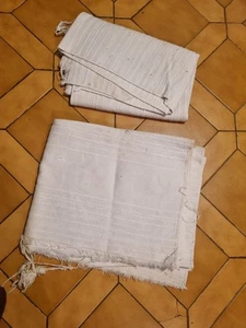 Two white runners White rug Welcome mats Plain floor covering Practical carpet - Picture 1 of 15