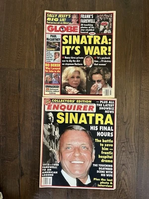 2 Tabloids The Globe/National Enquirer  Frank Sinatra His Final Hours-C - Image 1 of 3