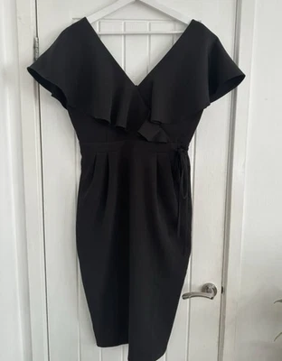 ASOS Women’s Black Evening Party Dress Size 10 Very Good Condition - Image 1 of 4