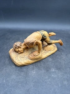 FIGURA ANRI MADERA TALLADA/PINTADA A MANO DE ITALIA - Imagen 1 de 8