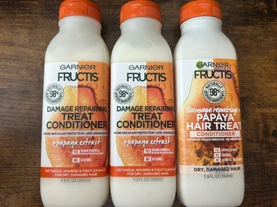 Garnier Fructis Damage Repairing Papaya Treat Conditioner 11.8 fl oz - 3 Pack - Image 1 of 2