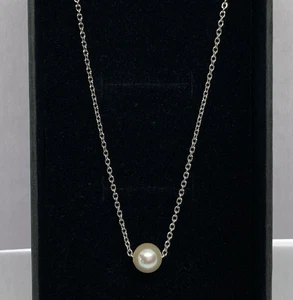 TASAKI Pendant Necklace Akoya Cultured Pearl 6mm sterling Silver Excellent 0104 - Picture 1 of 16