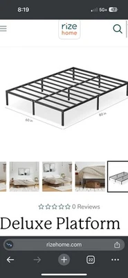Base de cama con plataforma de lujo Queen-by Rise Home Foto 1 de 4