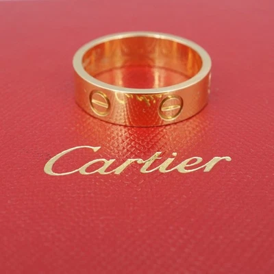 Cartier LOVE Ring 18k Yellow Gold Band Classic Size 8 57 $2160 Cert Box RG4911 - Image 1 of 4
