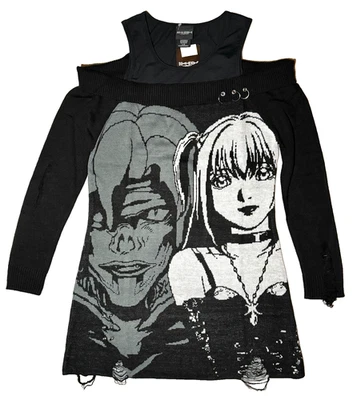 Vestido Suéter Death Note Anime Misa & Rem Distressed Fuera del Hombro Talla LG Foto 1 de 4