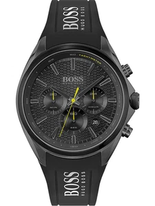 Reloj HUGO BOSS Distinct esfera negra correa de silicona negra para hombre HB1513859 - Imagen 1 de 8