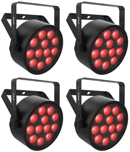 (4) Chauvet DJ SlimPAR T12 ILS RGB LED D-Fi USB DMX Par Stage/Party Wash Lights - Picture 1 of 8