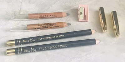 WOW Rare 5 Piece Lot Mary Kay Eye Defining Slate Pencil + Travel Sz + Sharpener - Image 1 of 2