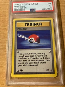 PSA 3 poke ball 1st edition jungle Pokemon - Picture 1 of 2