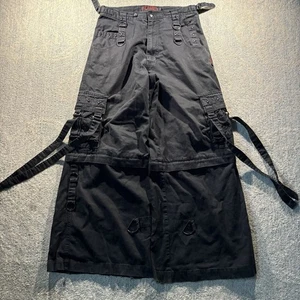 Vintage Y2K Tripp Hose weites Bein schwarz Gr. S Herren Bondage Rave Szene Emo 90er - Bild 1 von 19