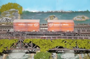 Märklin H0 47073 Tragwagen mit Wechselpritschen Gebr. Weiss patiniert in OVP - Bild 1 von 8