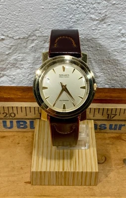 Vintage Gruen Precision Bond Style Autowind 17J 462 Relógio de Pulso Funciona Estojo de Passo - Imagem 1 de 4