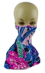 Lily Pulitzer Lily  Neck Gaiter High Tide One Size 94% Meryl Nylon & 6% Spandex - Picture 1 of 24