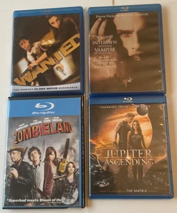 Posten - 4 Blu Ray Filme GESUCHT, ZOMBIELAND, JUPITER AUFSTEIGEND, INTERVIEW mit VAMPIR - Bild 1 von 1