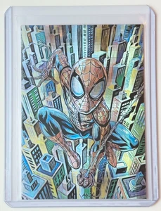 Spider-Man Limited Edition Artist Signed "Marvel Comics" Refractor Card 1/1 - Picture 1 of 2