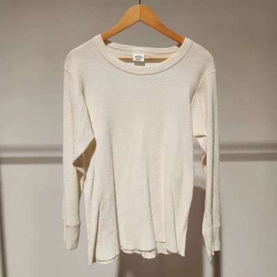 Camisa térmica gofre manga larga jockey vintage años 90 talla L crema Foto 1 de 4