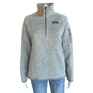 Patagonia Better Sweater Fleece Jacket Womens Size S 1/4 Zip Birch White Hiking - Picture 1 of 17