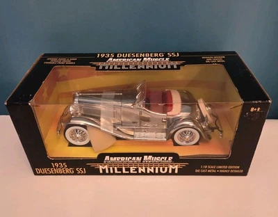 1:18 ERTL 1935 DUESENBERG SSJ CHROME ROADSTER American Muscle Millenium vintage - Image 1 of 4