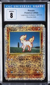 2002 POKEMON LEGENDARY COLLECTION REVERSE HOLO #87 PONYTA CGC 8 - Picture 1 of 2