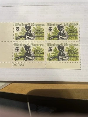 5 Cents Block David Crockett Stamp  - Image 1 of 2