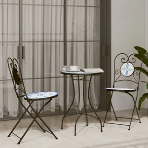 Patio Bistro Set Patio Outdoor Conversation Set 3 Piece Ceramic Tile vidaXL - Picture 1 of 66