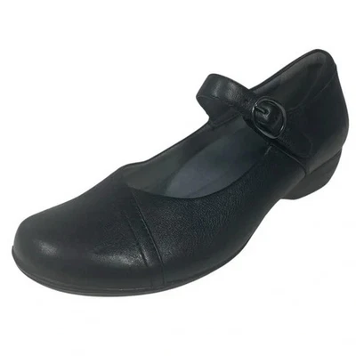 Dansko Fawna Mary Jane Black Leather Womens 39 8.5 9 Comfort Shoes Clogs - Image 1 of 4