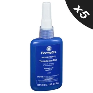 Filo Blocca Blu Medio Fissaggio Rapido Colla Vite Dado &Bullone Filo Adesivo 5x50ml - Foto 1 di 8