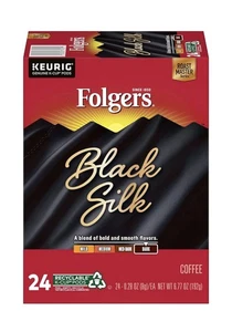 Folgers Café Tostado Oscuro Seda Negra, 24 K Tazas para Cafeteras Keurig - Imagen 1 de 3