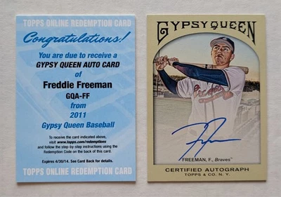 2011 Topps Gypsy Queen Autograph Freedie Freeman NM/M #GQA-FF (AU, RC) - Image 1 of 2
