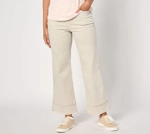 Isaac Mizrahi Live! Women's Pants Sz 10 Regular True Denim Color Brown A653286 - Picture 1 of 4