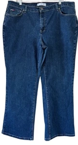 Tommy Jeans  Women's Straight Leg Dark Wash Denim Jeans Size 16/18 (38x30) - Picture 1 of 16