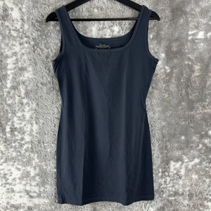 Peruvian Connection Sz M Pima Cotton Stretch Minimalist Tunic Top Gray Blue - Picture 1 of 7