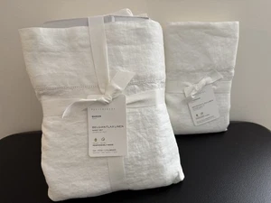 Pottery Barn Belgian Flax Linen Queen Sheet Set Plus 2 Standard Pillowcase - Picture 1 of 5