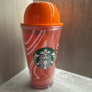 Starbucks 2022 PSL Pumpkin Spice Latte 16 oz vaso de taza fría con tapa de calabaza - Imagen 1 de 7