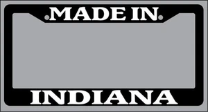 Black License Plate Frame "Made in Indiana" Auto Accessory 1477 - Picture 1 of 1