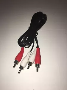 Cable de conexión de audio RCA doble rojo y blanco de 3 pies 3' para unidades de auriculares para juegos - Imagen 1 de 2