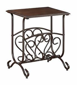 Glenwood Intriguing Chairside Magazine Rack Accent Table 7913