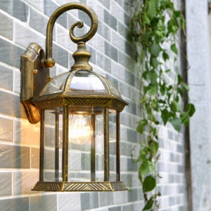 Outdoor Wall Lamp Garden Wall Light Modern Wall Sconce Proch Glass Lighting - Picture 1 of 9