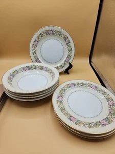 Jyoto China Soup Bowls And Salad Plates Made In Occupied Japan 4 Of Each - Picture 1 of 6