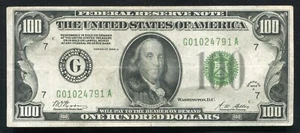 FR. 2151-G 1928-A $100 FRN “GOLD ON DEMAND” CHICAGO, IL EXTREMELY FINE - Picture 1 of 2