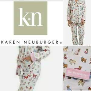 Karen Neuburger Damen 2-teiliges süßes Hund oder Lama Flanell Pyjama Set warm bequem - Bild 1 von 21