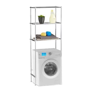 Scaffale soprapiano lavatrice wc scaffale lavatrice cromato scaffale wc bagno - Foto 1 di 8