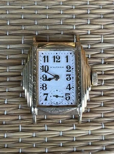 Vintage Waltham Damenuhr 10k vergoldet Art Deco Stil läuft - Bild 1 von 3