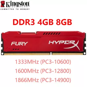 HyperX FURY DDR3 4GB 8GB 16GB 32G 1333 1600 1866 240pin Desktop RAM Memory DIMM