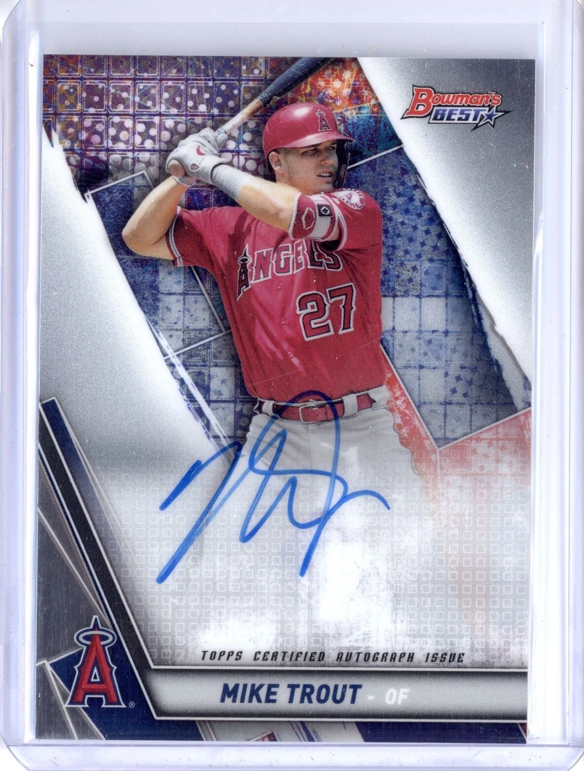 MIKE TROUT 2018 BOWMAN’S BEST #B19-MT BEST OF 2019 AUTO ANGELS