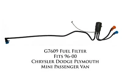 Filtro de combustible en línea G7609 para mini furgoneta de pasajeros Chrysler Dodge Plymouth 96-00 Foto 1 de 2